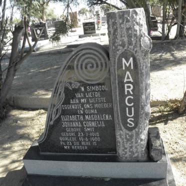 MARCUS Elizabeth Magdalena Johanna Cornelia nee SMIT 1918-1980