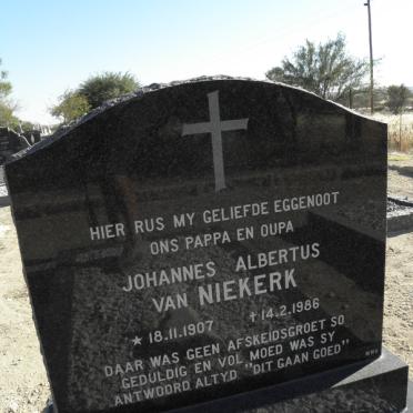 NIEKERK Johannes Albertus, van 1907-1986