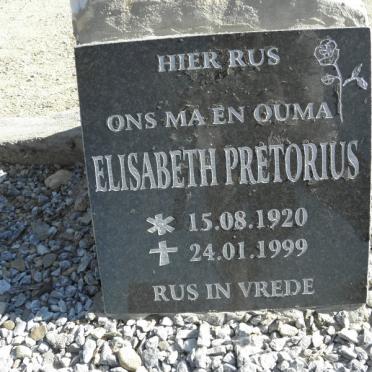 PRETORIUS Elisabeth 1920-1999