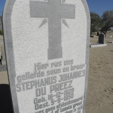 PREEZ  Stephanus Johannes, du 1928-1950