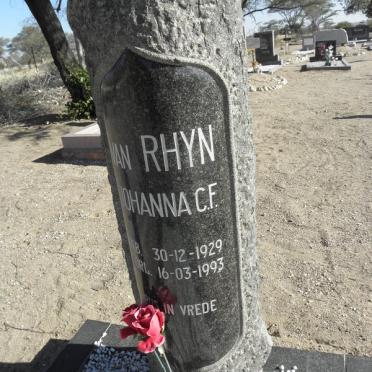 RHYN Johanna C.F., van 1929-1993