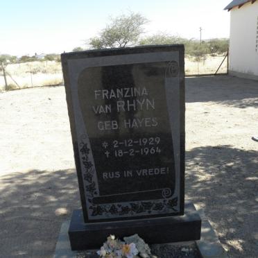 RHYN Franzina, van nee HAYES 1929-1964
