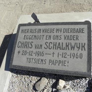 SCHALKWYK Chris, van 1916-1960
