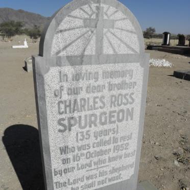 SPURGEON Charles Ross -1952