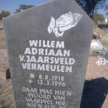 VERMEULEN Willem Adriaan van Jaarsveld 1918-1996