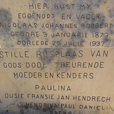 ROBBERTS Nicolaas Johannes 1873-1937