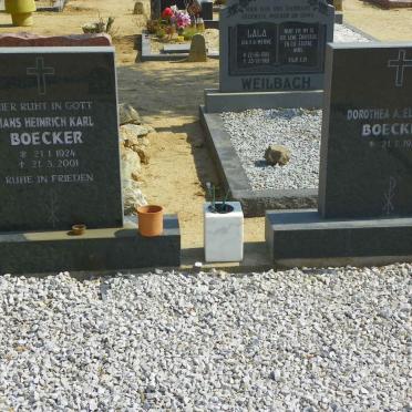 BOECKER Hans Heinrich Karl 1924-2001 &amp; Dorothea A. Elisabeth 1917-