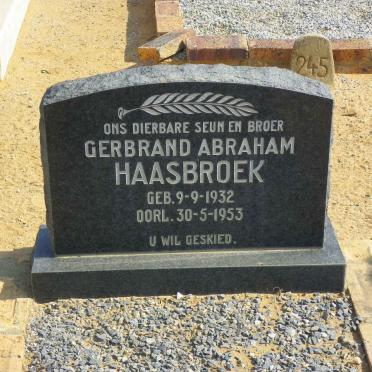 HAASBROEK Gerbrand Abraham 1932-1953