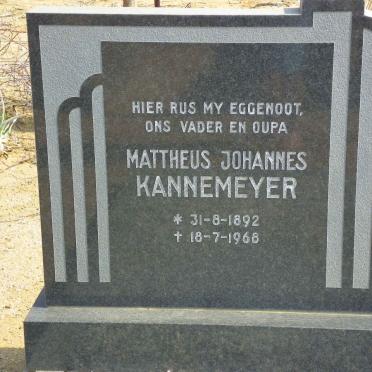 KANNEMEYER Mattheus Johannes 1892-1968