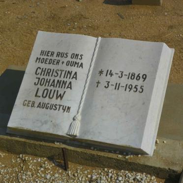 LOUW Christina Johanna nee AUGUSTYN 1869-1955