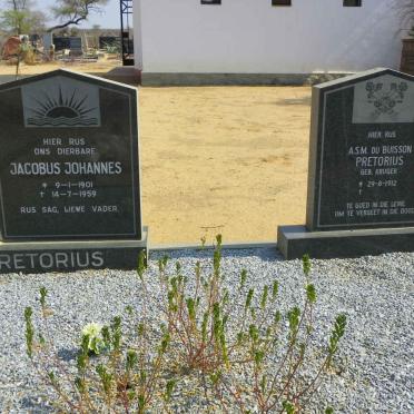 PRETORIUS Jacobus Johannes 1901-1959 &amp; A.S.M. DU BUISSON voorheen PRETORIUS nee KRUGER 1912-