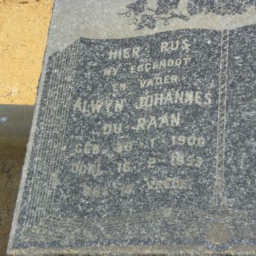 RAAN Alwyn Johannes, du 1900-1953