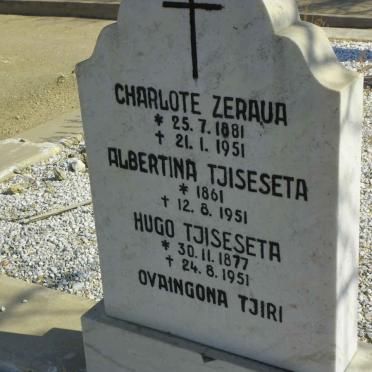 ZERAUA Charlote 1881-1951 :: TJISESETA Albertina 1861-1951 :: TJISESETA Hugo 1877-1951
