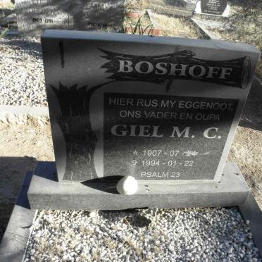 BOSHOFF Giel M.C. 1907-1994