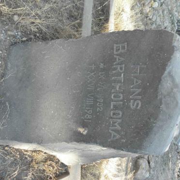 BARTHOLOMA Hans 1902-1981