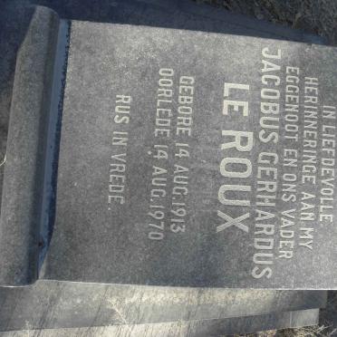 ROUX Jacobus Gerhardus, le 1913-1970