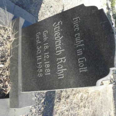 RAHN Friedrich 1881-1958