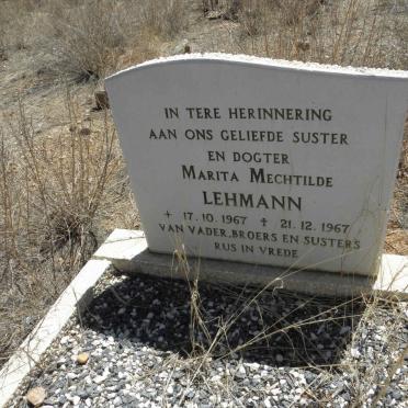 LEHMANN Marita Mechtilda 1967-1967