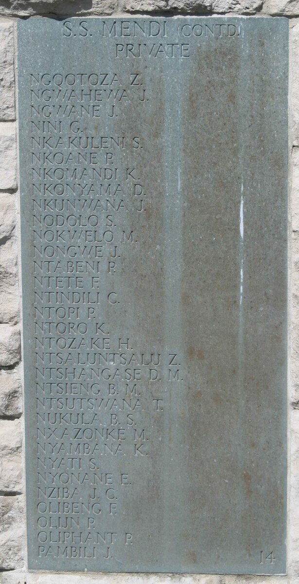 Wall Panel 14: S.S. MENDI continued