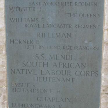 Wall Panel 03 : Start of the S.S. MENDI casualty list