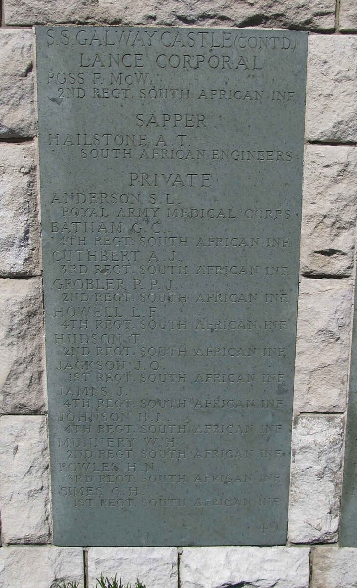 S.S. Galway Castle  South African casualties _2