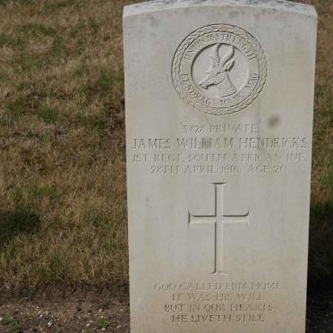 HENDRICKS James William -1916