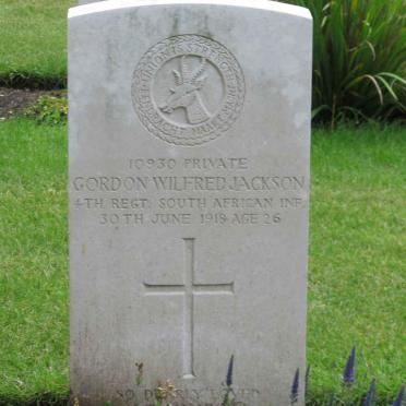 JACKSON Gordon Wilfred -1918