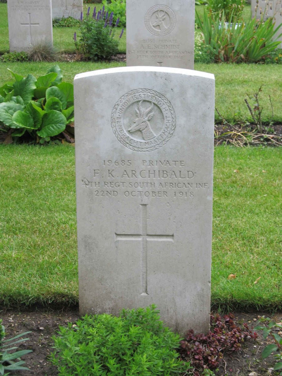 ARCHIBALD F.K. -1918