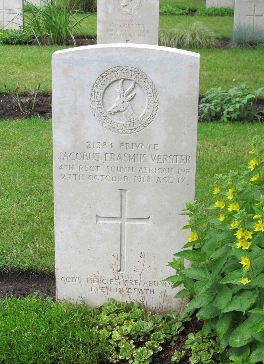 VERSTER Jacobus Erasmus -1918