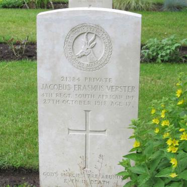 VERSTER Jacobus Erasmus -1918