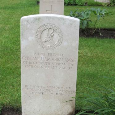 ABRAHAMSE Cyril William -1918