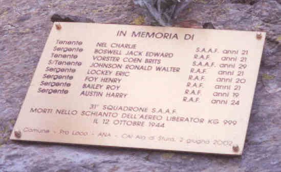 4. Memorial Plaque at crash site