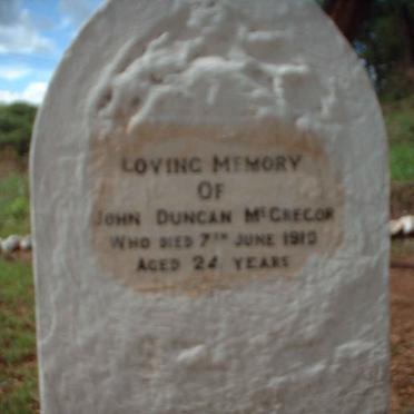 McGREGOR John Duncan -1910