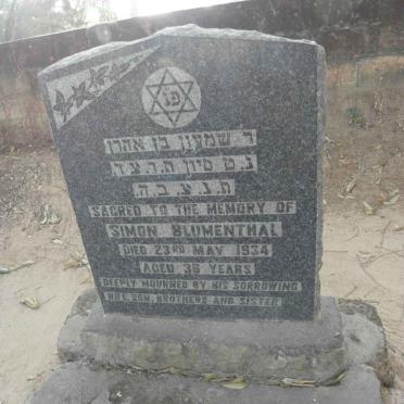 BLUMENTHAL Simon -1934