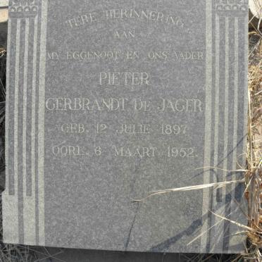 JAGER Pieter Gerbrandt, de 1897-1952