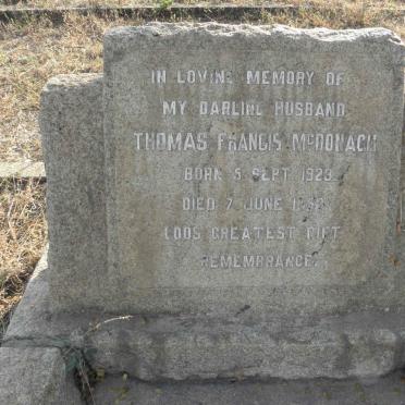 McDONACH Thomas Francis 1923-1953