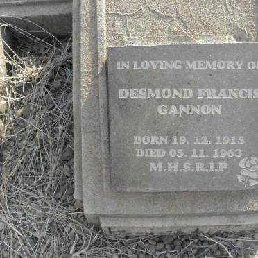GANNON Desmond Francis 1915-1963