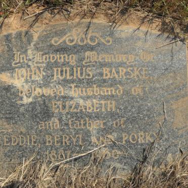 BARSKE John Julius 1887-1960