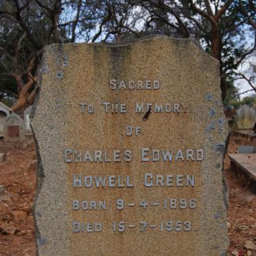 GREEN Charles Edward Howell 1896-1953