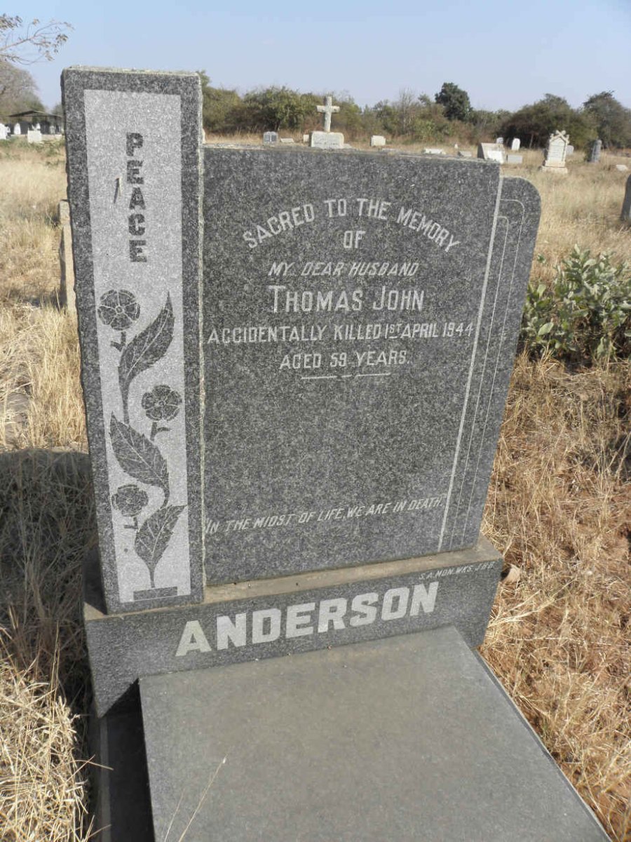 ANDERSON Thomas John -1944