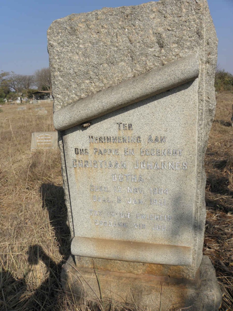 BOTHA Christiaan Johannes 1904-1951