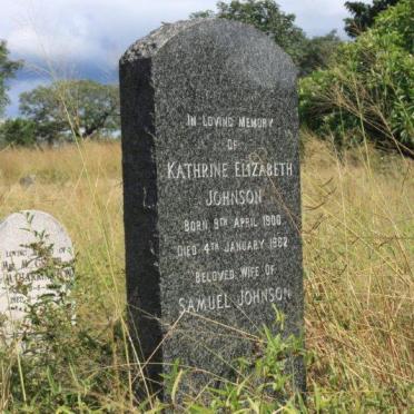 JOHNSON Kathrine Elizabeth 1900-1962