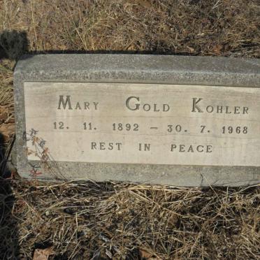 KOHLER Mary Gold 1892-1968