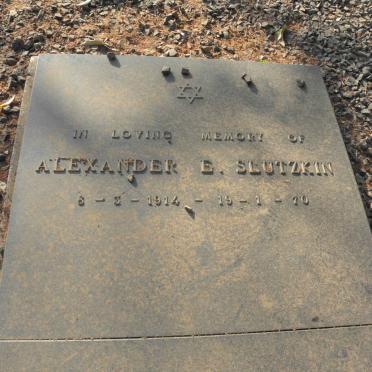 SLUTZKIN Alexander E. 1914-1970