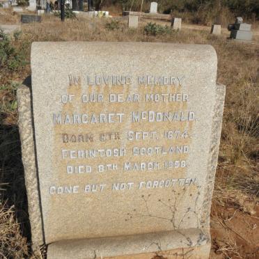 McDONALD Margaret 1874-1958