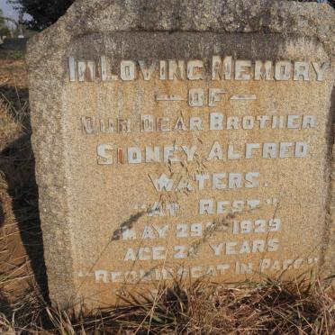 WATERS Sidney Alfred -1929