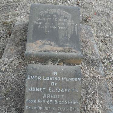 COUNSELL Albert -1942 :: ARNOTT Janet Elizabeth 1959-19?1