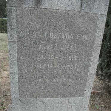 EMMS Maria Dorethea nee DAVEL 1875-1956