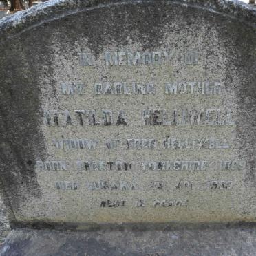 HELLIWELL Matilda 1869-1953