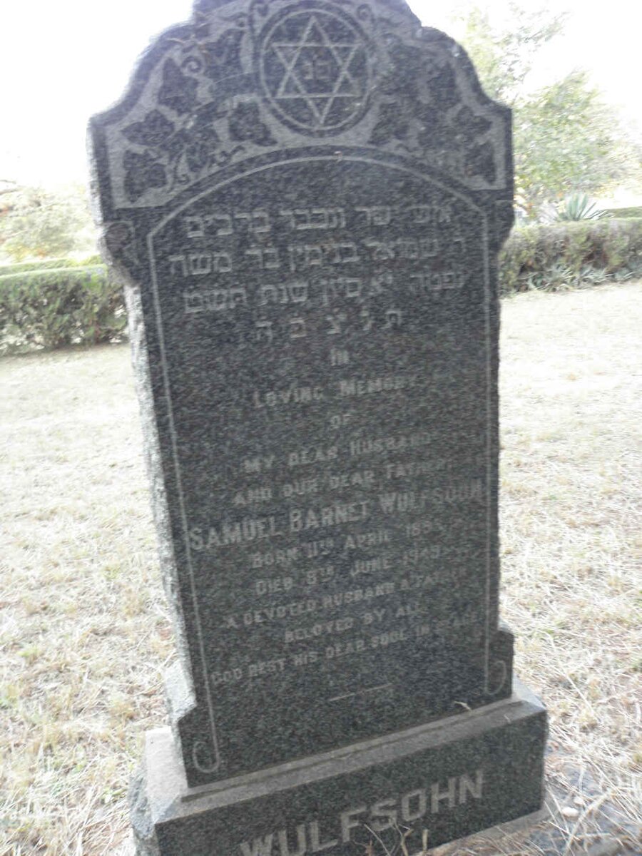 WULFSOHN Samuel Barnet 189?-1949